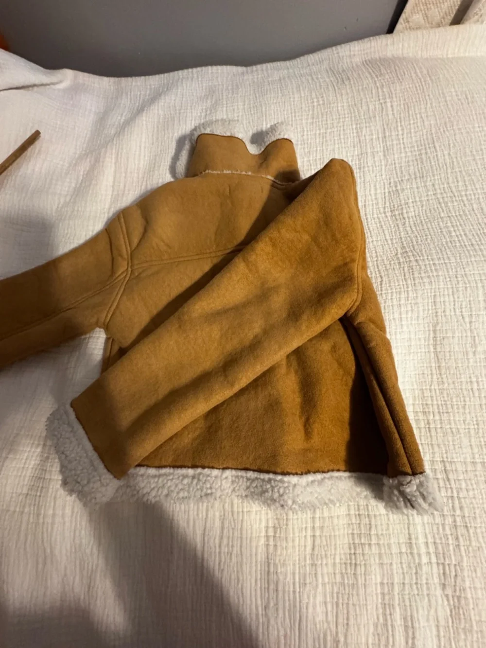 Sincerely Jules Girls Faux Shearling Jacket Brown Size 8 Button-Up Fall Coat - Picture 8 of 9